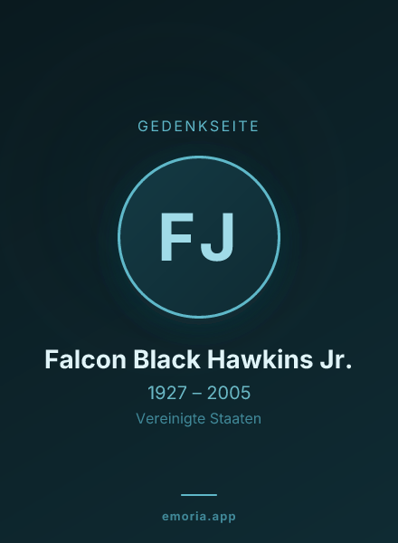 Gedenkportrait von Falcon Black Hawkins Jr.