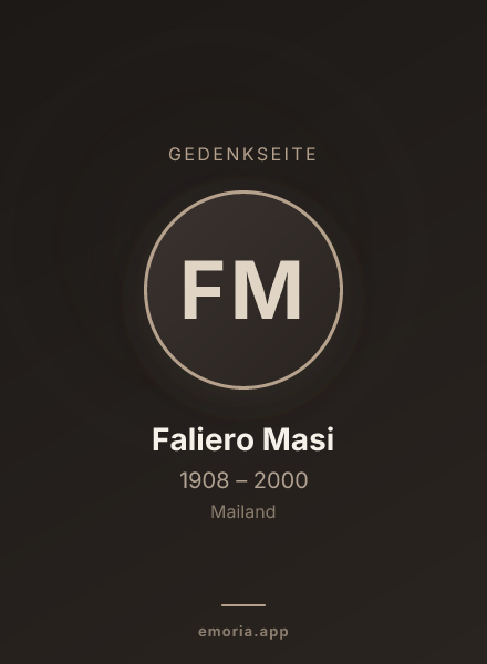 Gedenkportrait von Faliero Masi