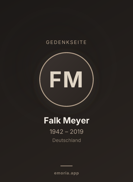 Gedenkportrait von Falk Meyer
