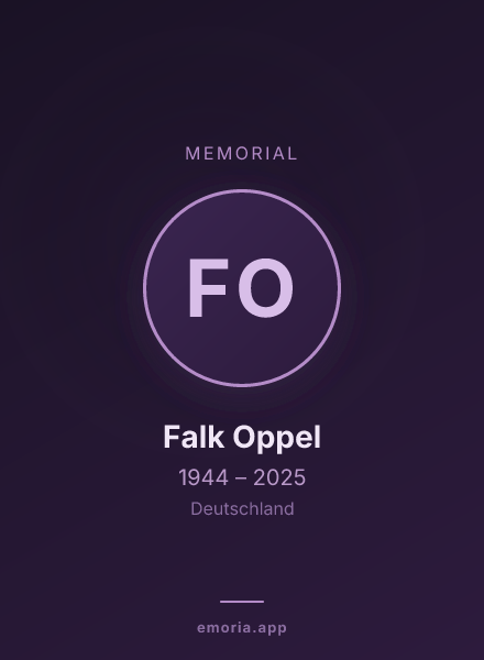 Memorial portrait of Falk Oppel
