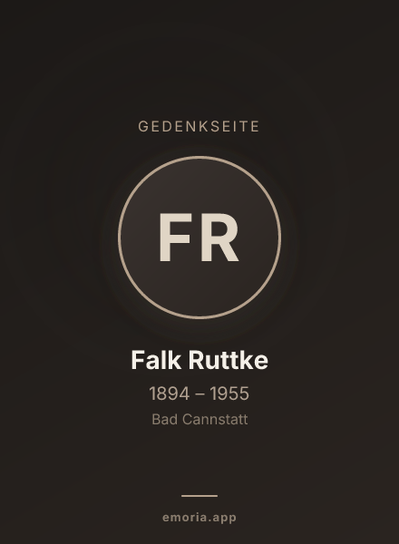Gedenkportrait von Falk Ruttke