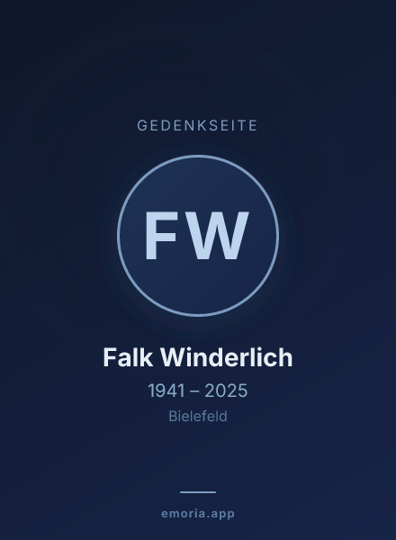 Gedenkportrait von Falk Winderlich