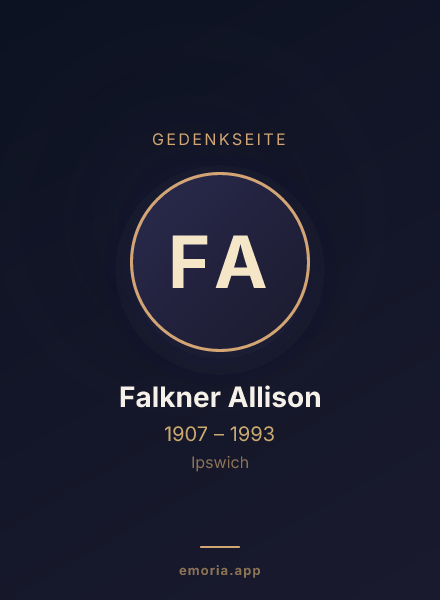 Gedenkportrait von Falkner Allison