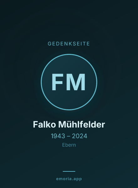 Gedenkportrait von Falko Mühlfelder