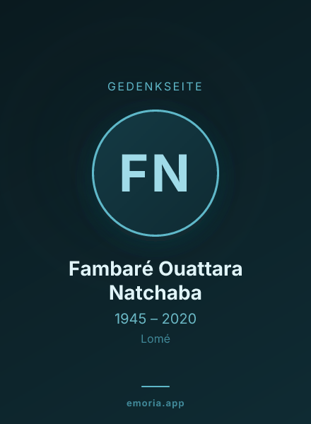 Gedenkportrait von Fambaré Ouattara Natchaba