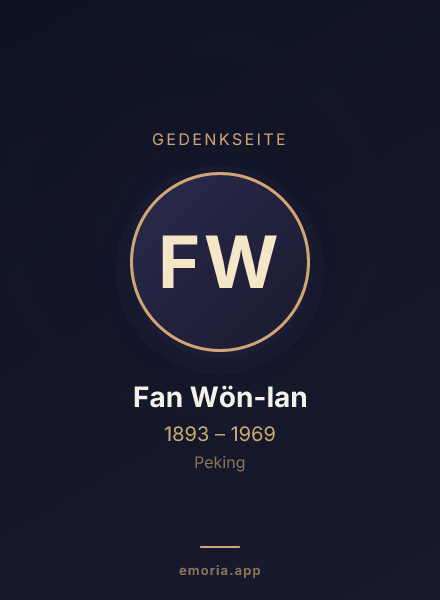 Gedenkportrait von Fan Wön-lan