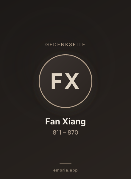 Gedenkportrait von Fan Xiang