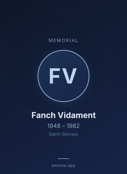 Memorial portrait of Fanch Vidament