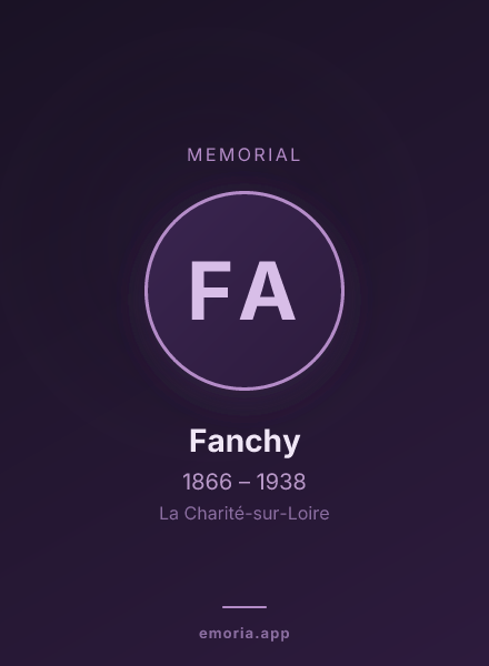 Memorial portrait of Fanchy