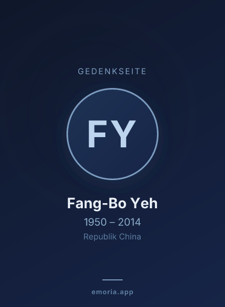 Gedenkportrait von Fang-Bo Yeh
