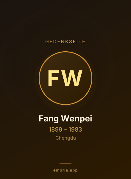Gedenkportrait von Fang Wenpei