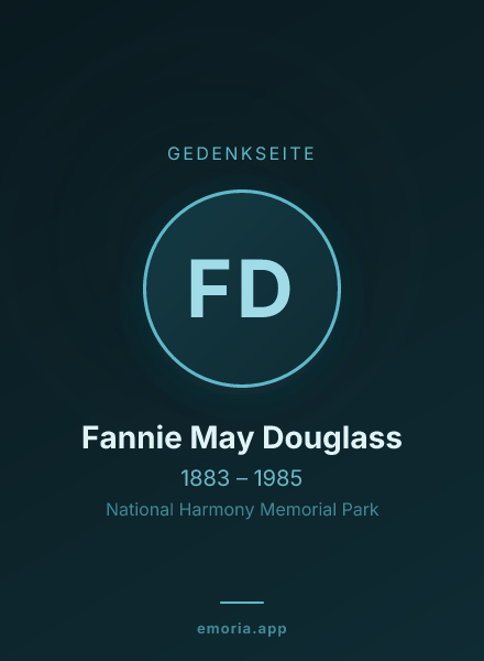 Gedenkportrait von Fannie May Douglass