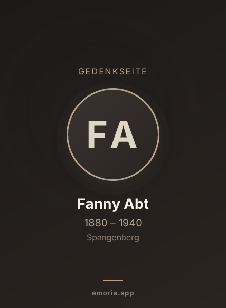 Gedenkportrait von Fanny Abt