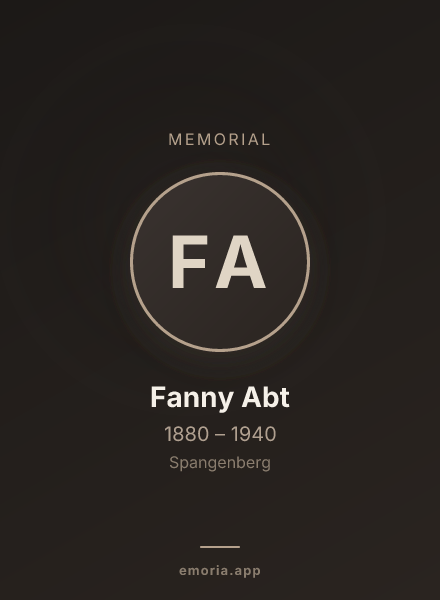 Memorial portrait of Fanny Abt