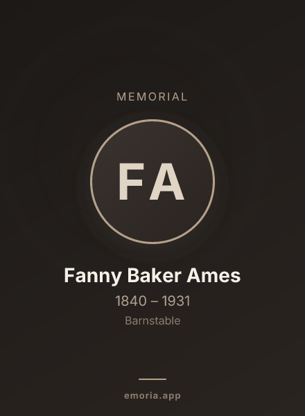 Memorial portrait of Fanny Baker Ames