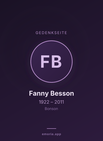 Gedenkportrait von Fanny Besson