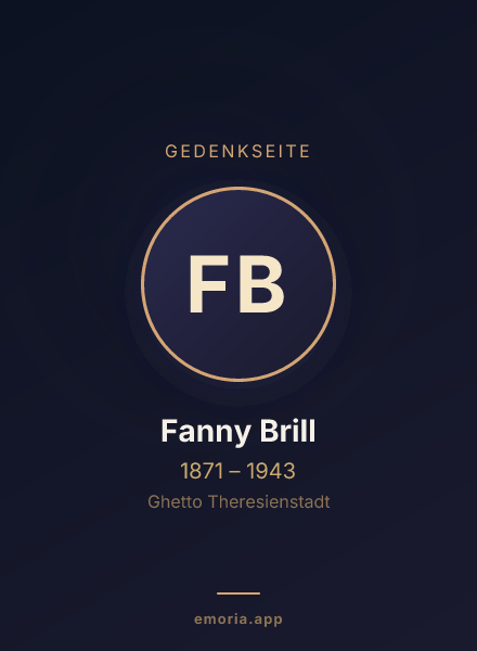 Gedenkportrait von Fanny Brill