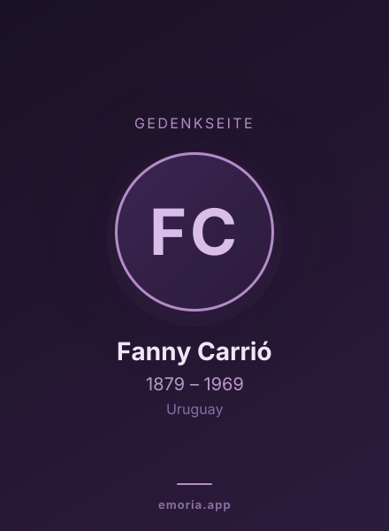 Gedenkportrait von Fanny Carrió
