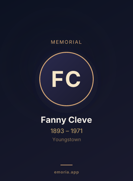 Memorial portrait of Fanny Cleve