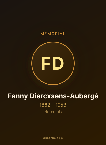 Memorial portrait of Fanny Diercxsens-Aubergé