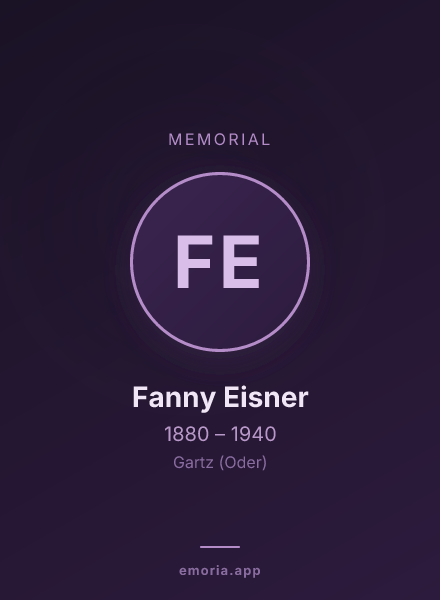 Memorial portrait of Fanny Eisner