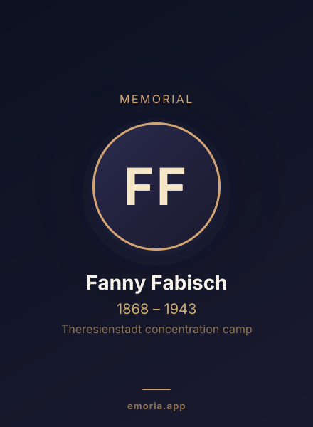 Memorial portrait of Fanny Fabisch