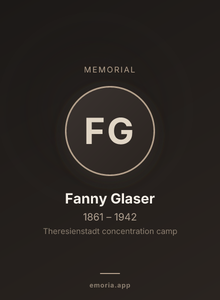 Memorial portrait of Fanny Glaser
