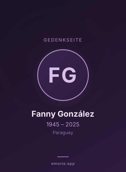 Gedenkportrait von Fanny González