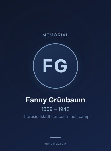 Memorial portrait of Fanny Grünbaum