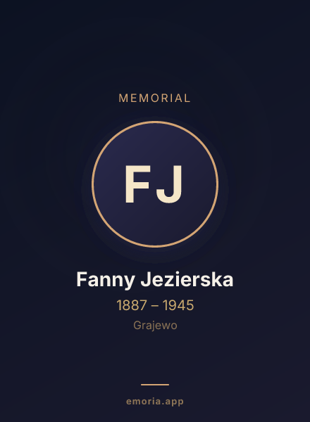 Memorial portrait of Fanny Jezierska