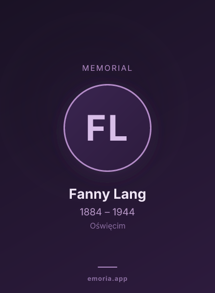 Memorial portrait of Fanny Lang
