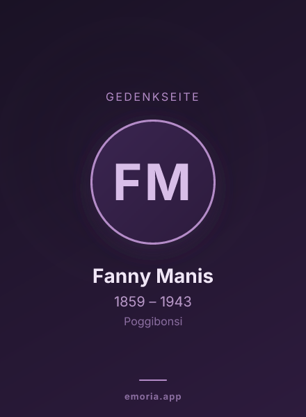 Gedenkportrait von Fanny Manis