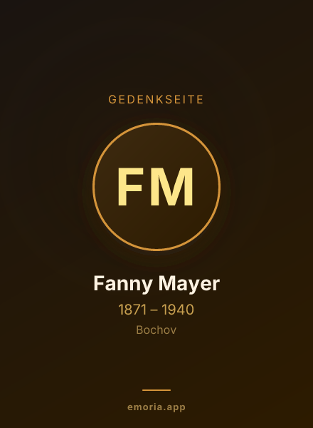 Gedenkportrait von Fanny Mayer
