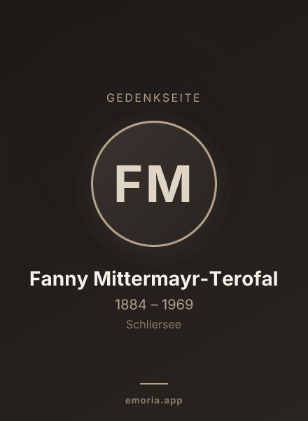 Gedenkportrait von Fanny Mittermayr-Terofal