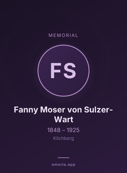 Memorial portrait of Fanny Moser von Sulzer-Wart