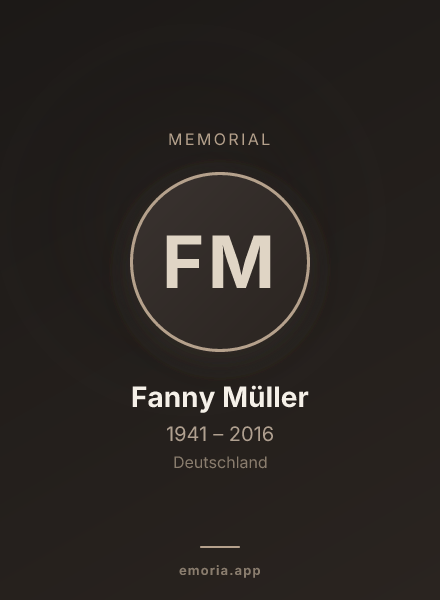 Memorial portrait of Fanny Müller