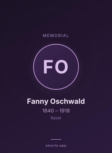 Memorial portrait of Fanny Oschwald