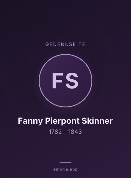 Gedenkportrait von Fanny Pierpont Skinner