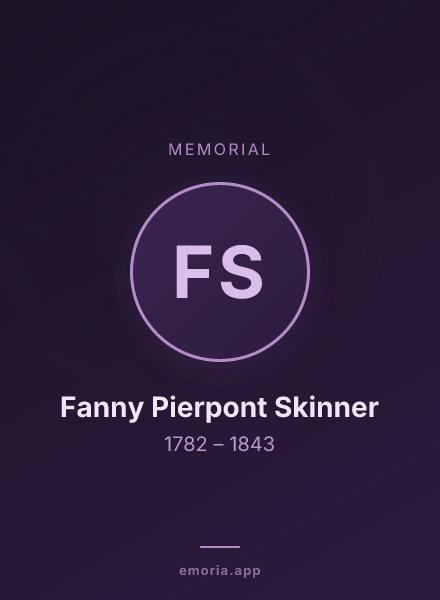 Memorial portrait of Fanny Pierpont Skinner