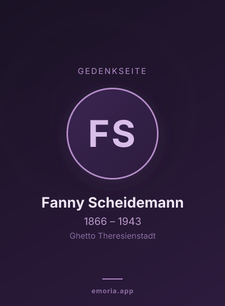 Gedenkportrait von Fanny Scheidemann