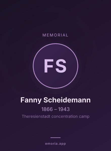 Memorial portrait of Fanny Scheidemann