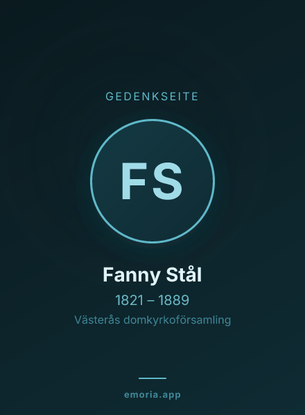 Gedenkportrait von Fanny Stål