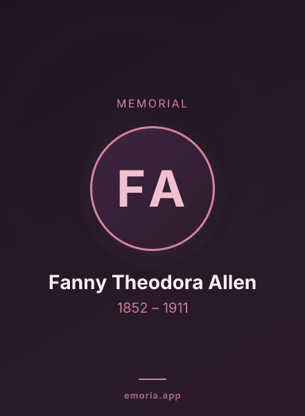 Memorial portrait of Fanny Theodora Allen