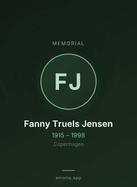 Memorial portrait of Fanny Truels Jensen