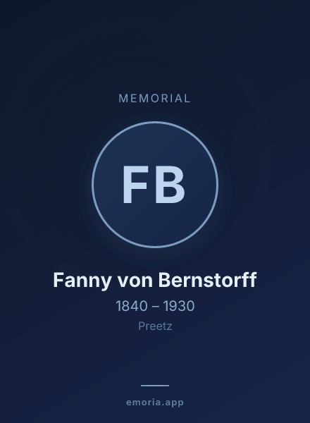 Memorial portrait of Fanny von Bernstorff