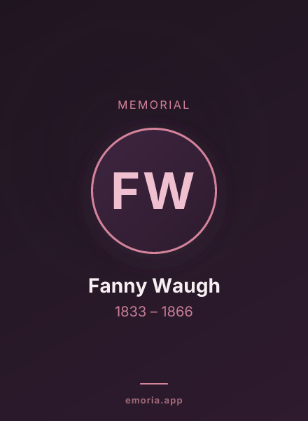 Memorial portrait of Fanny Waugh