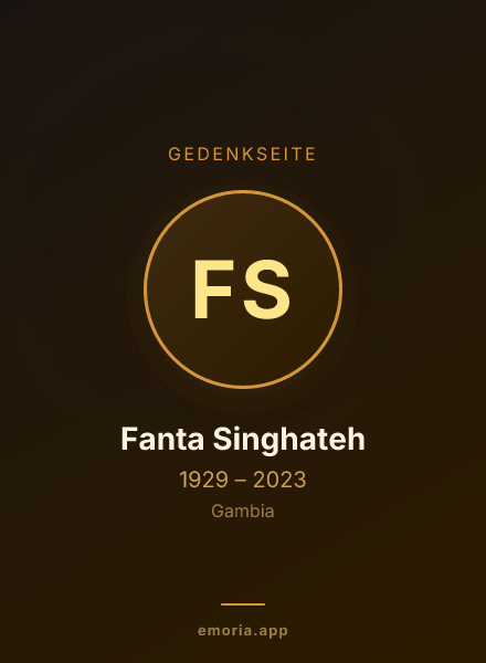 Gedenkportrait von Fanta Singhateh