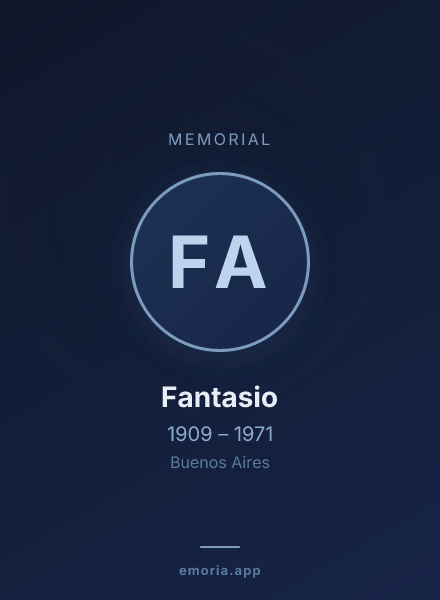 Memorial portrait of Fantasio