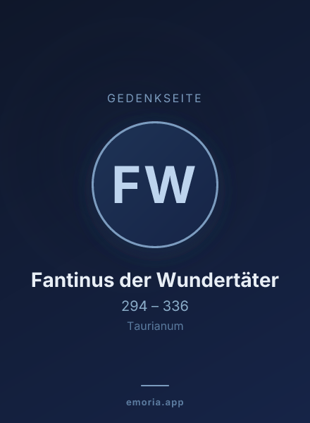 Gedenkportrait von Fantinus der Wundertäter