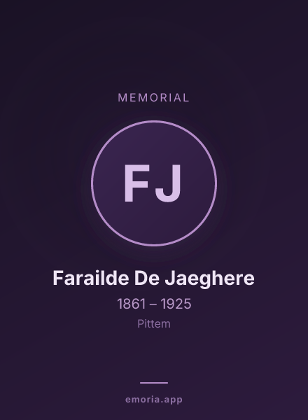 Memorial portrait of Farailde De Jaeghere